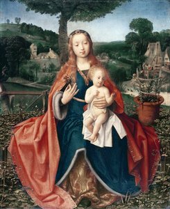 La Virgen y el Niño en un paisaje